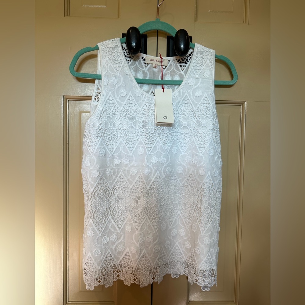White lacy tank top